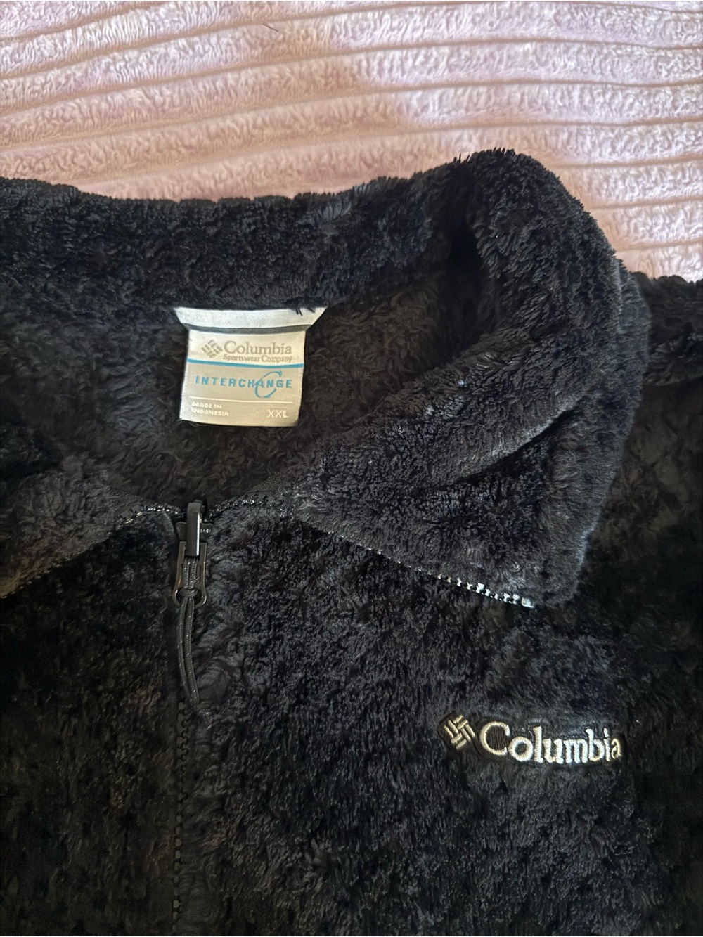 Columbia Black Plush Teddy Fleece Jacket